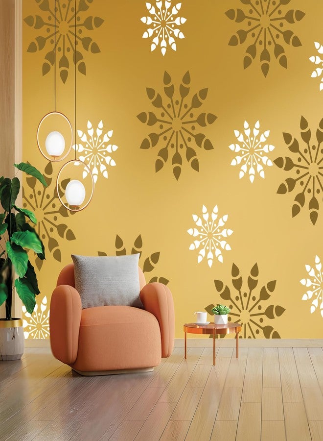 StenCart Ornament Floral Pack of 2 Stencil for Wall Painting Home DIY Reusable Wall Stencil Design for Wall Decoration (16-inch x 24 inch) - Combo of 2 - Image 4